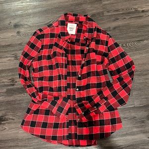 SO brand juniors extra large buffalo print. Long sleeve button down.
